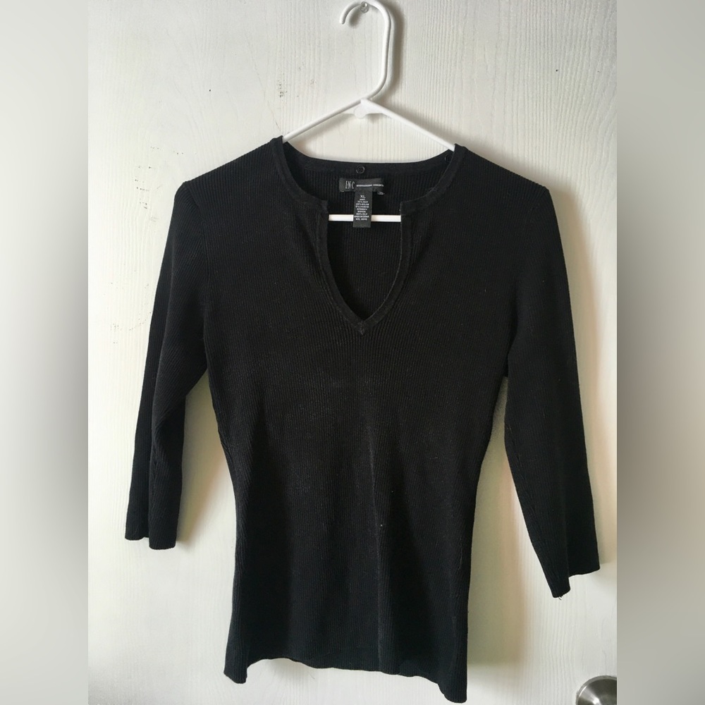 I.N.C “Baby Vneck” Quarter Sleeve